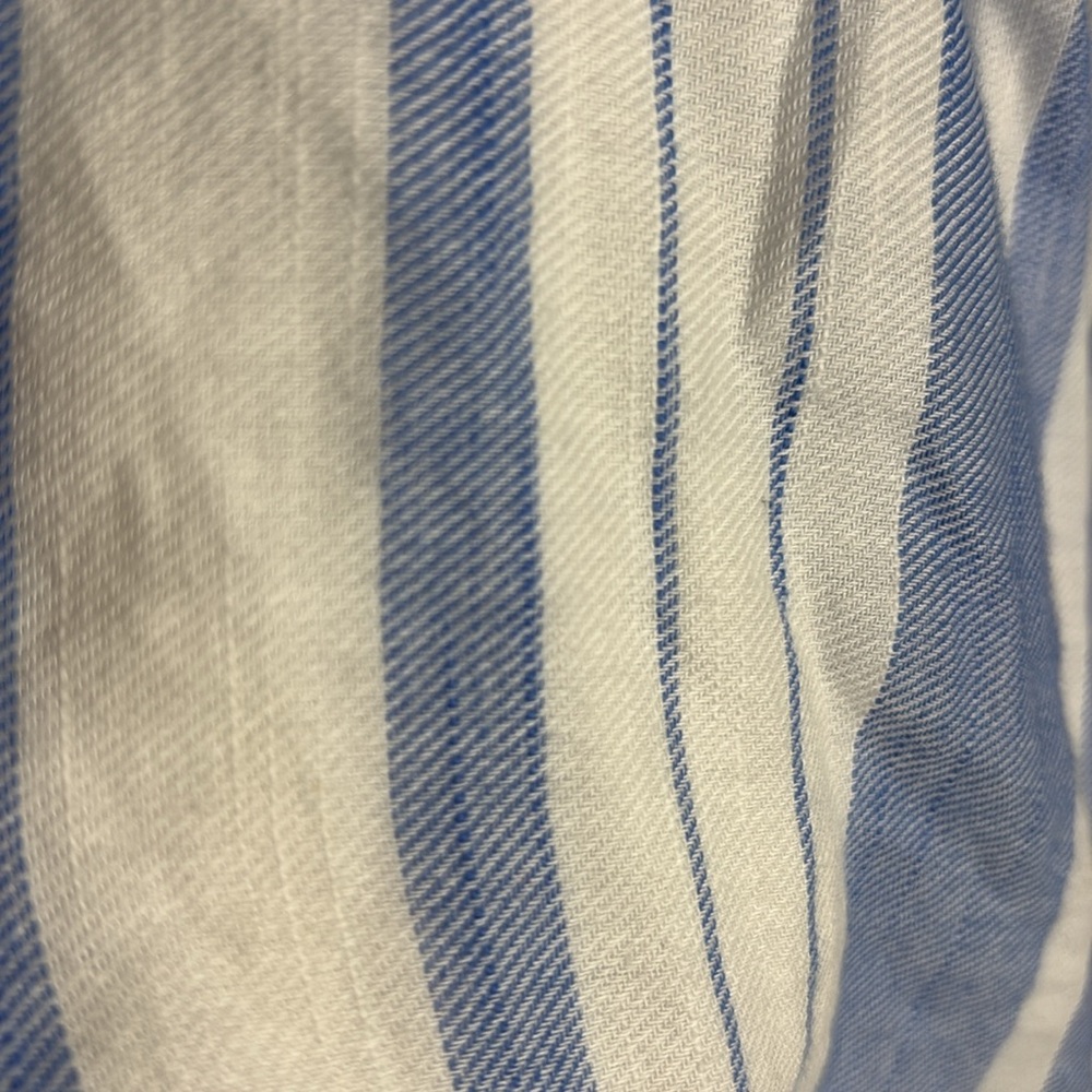 Vineyard Vines Blue and White Striped Off-Shoulder Romper - Picture 13 of 16